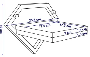 TZB Nástěnný květinový stojan DORON bílý/dub craft