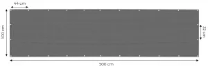 MultiGarden Balkonová zástěna Shadex 100x500 cm šedá