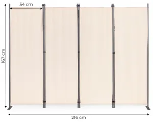 MultiGarden Skládací zahradní zástěna KELTO 167x216 cm béžová