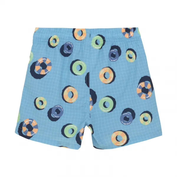 Plavky COLOR KIDS Swim Shorts, AOP-7452-River Blue