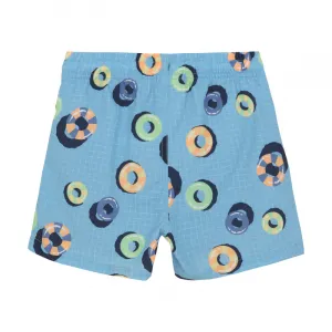 Plavky COLOR KIDS Swim Shorts, AOP-7452-River Blue