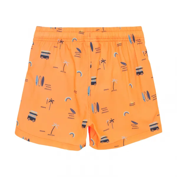 Plavky COLOR KIDS Swim Shorts, AOP-3520-Orange Pop