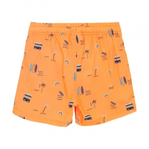 Plavky COLOR KIDS Swim Shorts, AOP-3520-Orange Pop