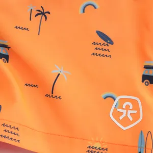 Plavky COLOR KIDS Swim Shorts, AOP-3520-Orange Pop