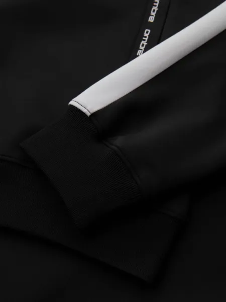 Pánska mikina s kapucňou na zips- čierna
