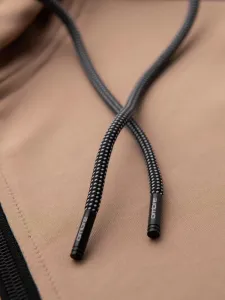 Pánska mikina s kapucňou na zips-béžová