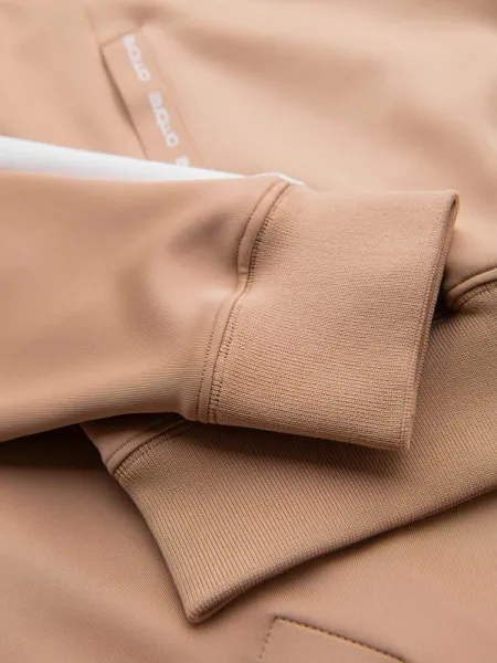 Pánska mikina s kapucňou na zips-béžová