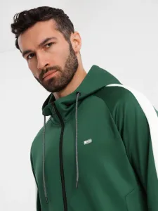 Pánska mikina s kapucňou na zips- zelená