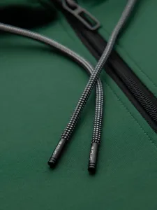 Pánska mikina s kapucňou na zips- zelená