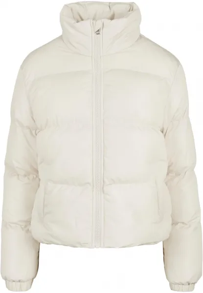 Women's short peach jacket with white sand