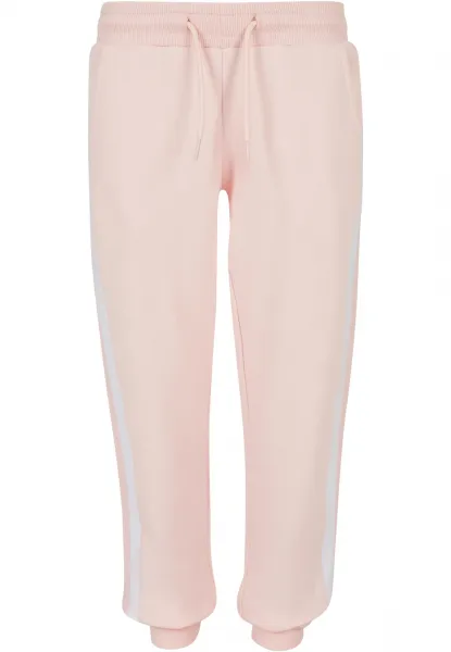 Girls' College Contrast Sweatpants Pink/White/Pink