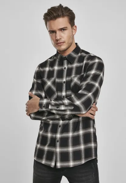 Plaid Flannel Shirt 6 black/white
