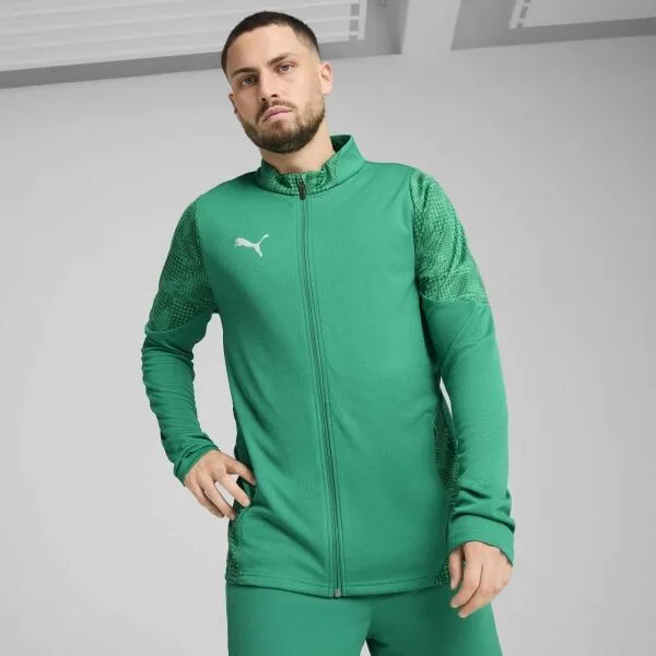 Puma TEAMCUP TRAINING JACKET Pánska futbalová bunda, zelená, veľkosť