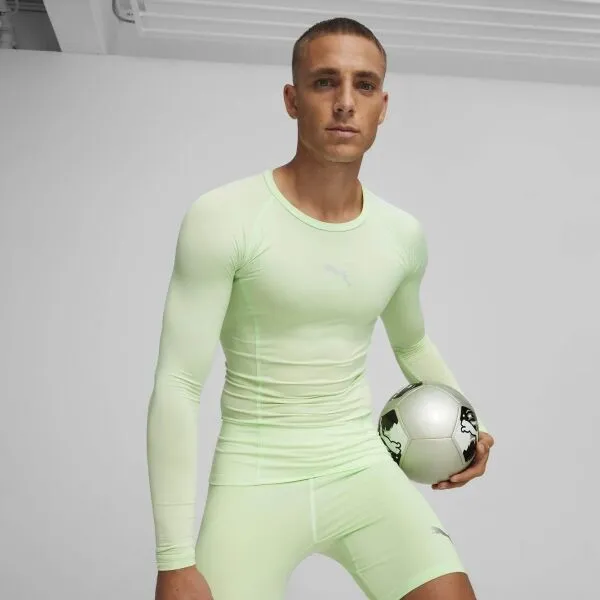Puma LIGA BASELAYER TEE LS Pánske funkčné tričko, svetlo zelená, veľkosť