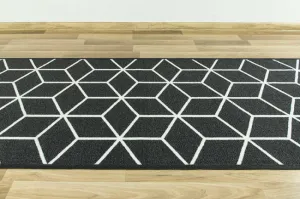Protišmykový behúň cubes 29 - čierny