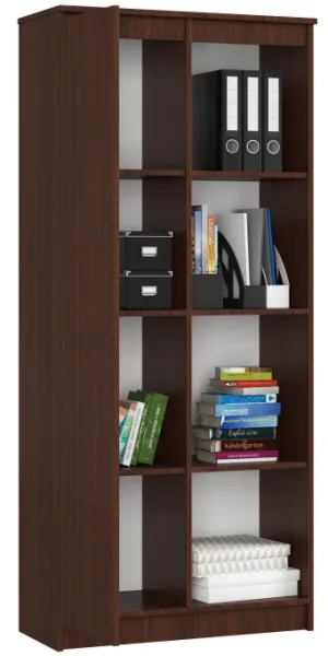 Ak furniture Regál Rexa 80 cm 1 skrinka a 4 police wenge