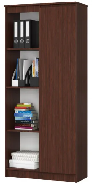 Ak furniture Regál Rexa 80 cm 1 skrinka a 4 police wenge