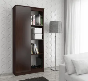 Ak furniture Regál Rexa 80 cm 1 skrinka a 4 police wenge