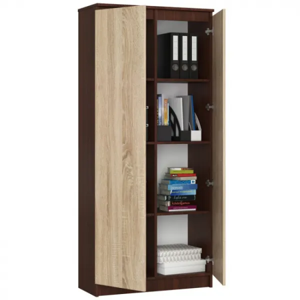 Uzavretý regál R80 2D 8P CLP wenge / sonoma