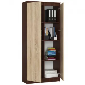 Uzavretý regál R80 2D 8P CLP wenge / sonoma