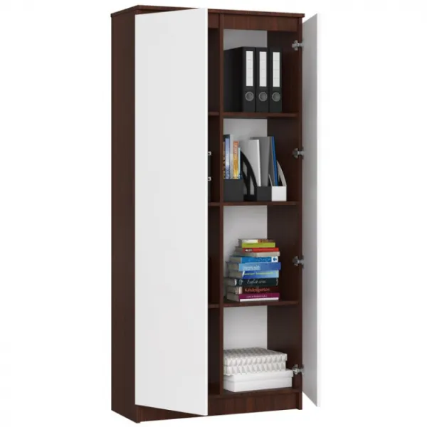 Uzavretý regál R80 2D 8P CLP wenge / biely