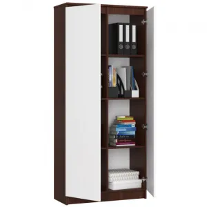 Uzavretý regál R80 2D 8P CLP wenge / biely