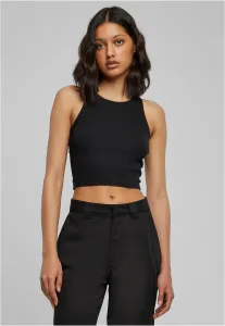 Women's Cropped Rib Top Black