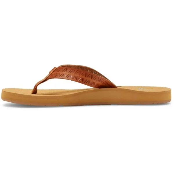 Roxy PORTO MOTIF Dámske žabky, hnedá, veľkosť 36