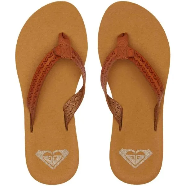 Roxy PORTO MOTIF Dámske žabky, hnedá, veľkosť 36
