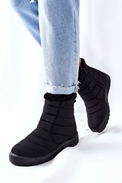 PE1 Ženské izolované snehové topánky Black Mezyss