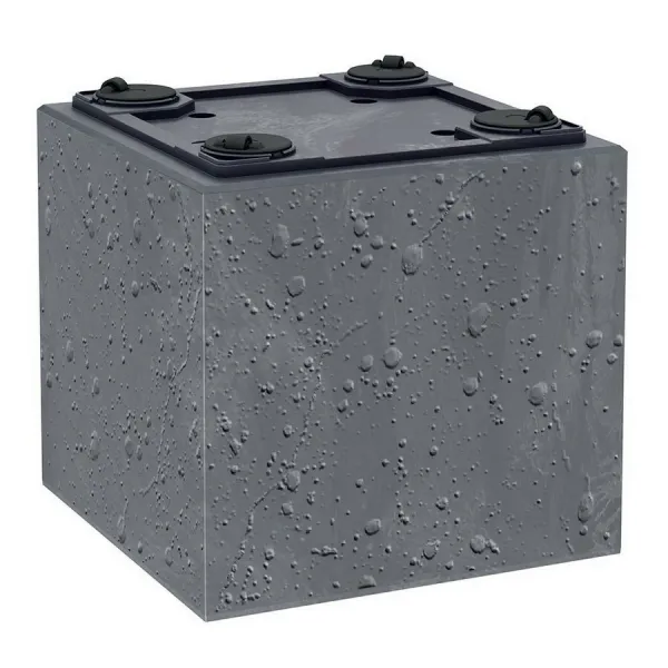 Prosperplast Plastový květináč SIERRA SQUARE BETON EFFECT černý, varianta 38,5 cm