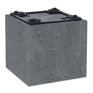 Prosperplast Plastový květináč SIERRA SQUARE BETON EFFECT černý, varianta 38,5 cm