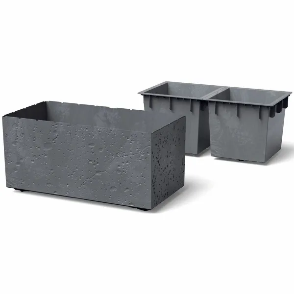 Prosperplast Plastový květináč SIERRAS CASE BETON EFFECT marengo, varianta 57,7 cm