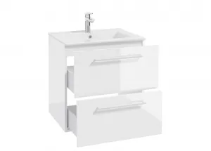 ArtDef Skrinka pod umývadlo FERATA D60 2S/45 | biela 60 cm