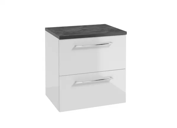 ArtDef Skrinka pod umývadlo FERATA D60 2S/45 | biela 60 cm