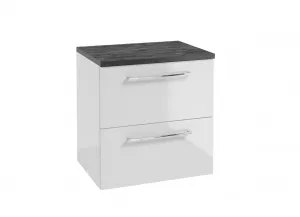 ArtDef Skrinka pod umývadlo FERATA D60 2S/45 | biela 60 cm