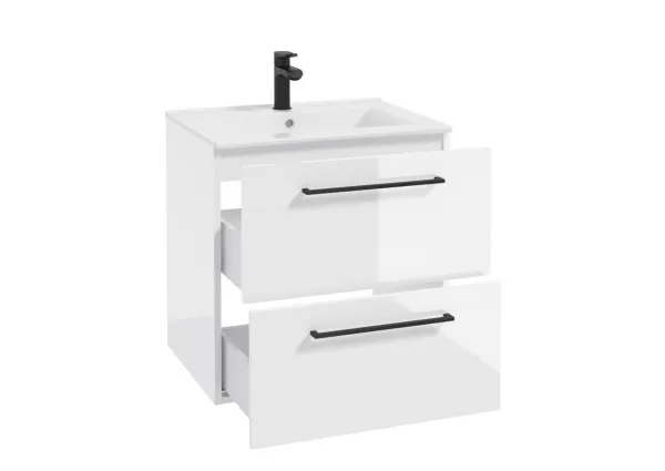 ArtDef Skrinka pod umývadlo FERATA D60 2S/45 | biela 60 cm
