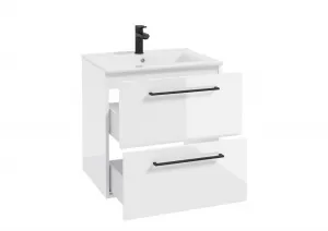 ArtDef Skrinka pod umývadlo FERATA D60 2S/45 | biela 60 cm