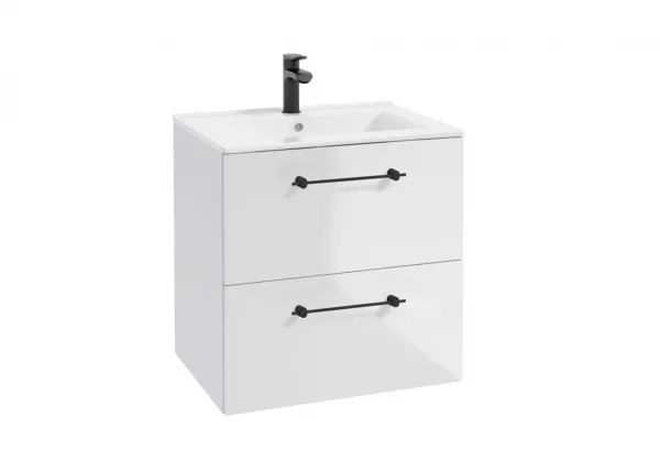 ArtDef Skrinka pod umývadlo FERATA D60 2S/45 | biela 60 cm