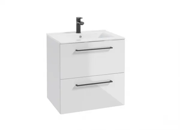 ArtDef Skrinka pod umývadlo FERATA D60 2S/45 | biela 60 cm