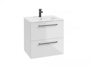 ArtDef Skrinka pod umývadlo FERATA D60 2S/45 | biela 60 cm