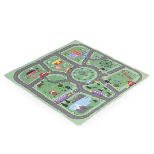 Veľká penová podložka EVA pre deti Mesto 90,5x90,5 cm 21 ks