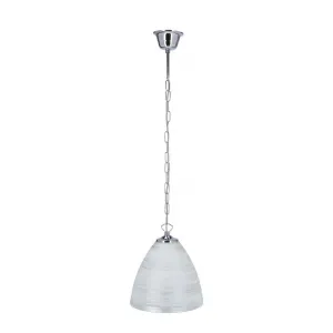 tienidlo na závesnú lampu Scordia chróm, biele a strieborné