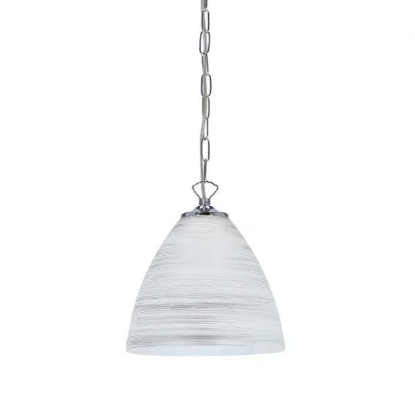 tienidlo na závesnú lampu Scordia chróm, biele a strieborné