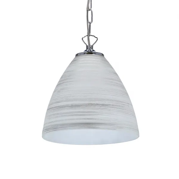 tienidlo na závesnú lampu Scordia chróm, biele a strieborné