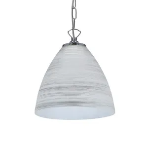 tienidlo na závesnú lampu Scordia chróm, biele a strieborné