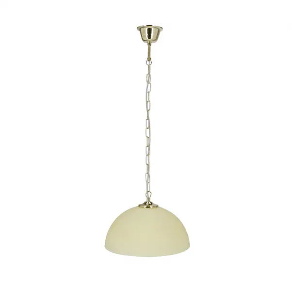Závesná lampa Trezza mosadz 1x60w e27 ecru tienidlo