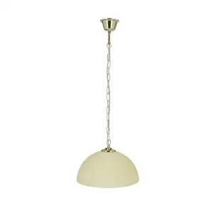 Závesná lampa Trezza mosadz 1x60w e27 ecru tienidlo