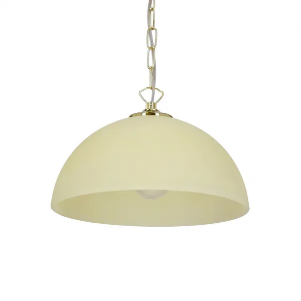 Závesná lampa Trezza mosadz 1x60w e27 ecru tienidlo