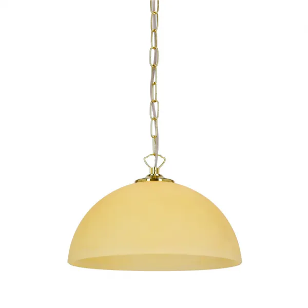 Závesná lampa Trezza mosadz 1x60w e27 ecru tienidlo